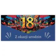 Kartki okolicznościowe i zaproszenia - Karnet-koperta Urodziny 18 - artykuł papierniczy - miniaturka - grafika 1