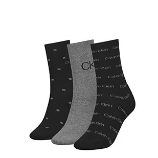 Calvin Klein Damskie skarpety Lurex Gift Box Casual Sock (3 sztuki), Black Combo., rozmiar uniwersalny - Skarpetki damskie - miniaturka - grafika 1