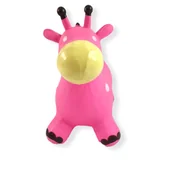 Skoczki dla dzieci - Skoczek Gumowy Pompowany Żyrafa Koń w kropki niebieski, różowy, czerwony - miniaturka - grafika 1