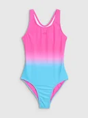 Stroje kąpielowe dla dziewczynek - 4F Kostium kąpielowy jednoczęściowy dziewczęcy - multikolor 122/128 (6-8 lat) - miniaturka - grafika 1