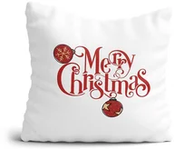 Gadżety dla niej i dla niego - Poduszka Świąteczna Merry Christmas bombki Prezent pod Choinkę na Święta Boże Narodzenie Gwiazdkę na Mikołaja - miniaturka - grafika 1