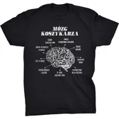 Koszulki męskie - Koszulka T-shirt Mózg koszykarza Śmieszny Prezent na Święta Urodziny - miniaturka - grafika 1