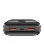 Akcesoria do tabletów i e-booków - goobay Power Bank Compact 20,000 mAh black, 20 Ah, 1x USB-A, 1x USB-C, Power Delivery, Quick Charge 65869 - miniaturka - grafika 1