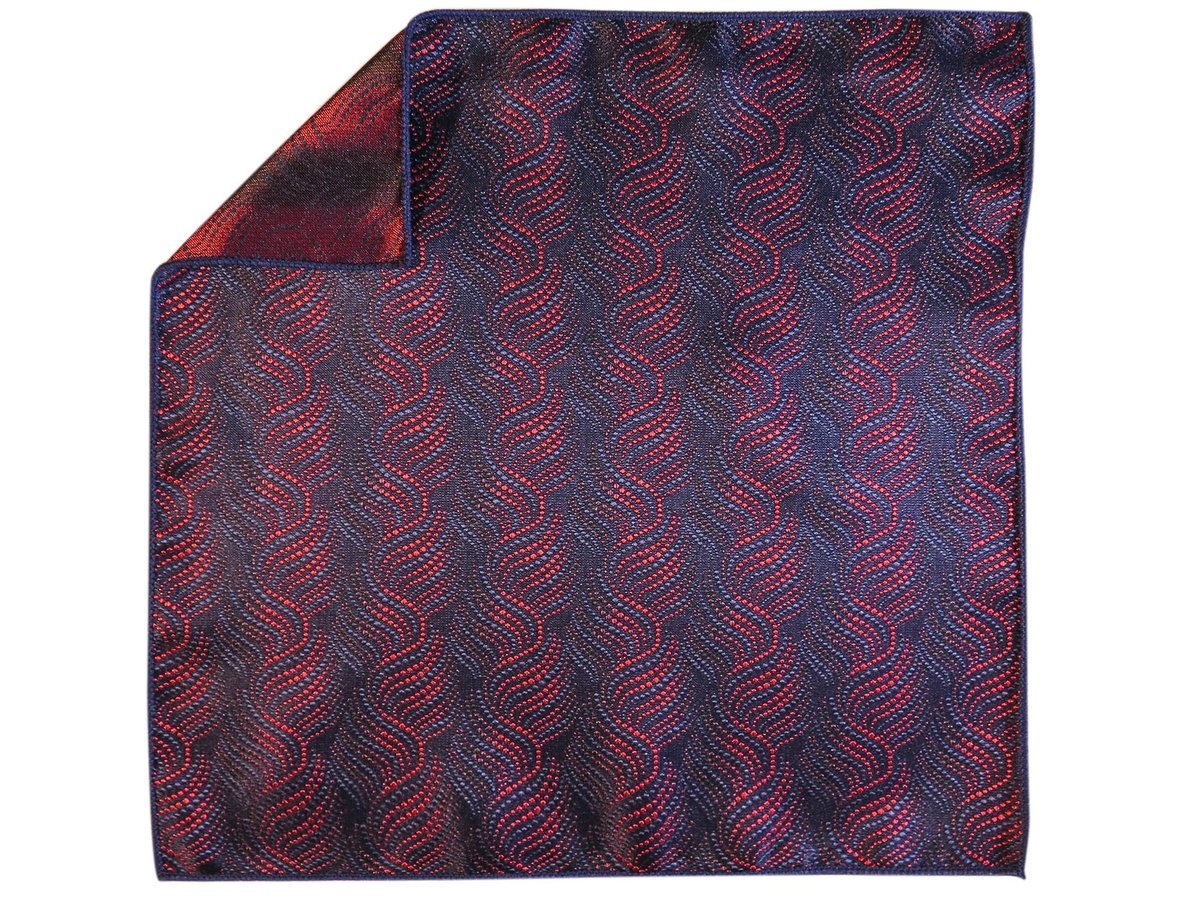 Granatowa poszetka we wzór EC1