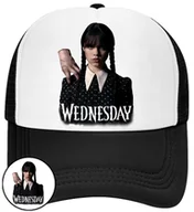 Czapki i chusty sportowe męskie - CZAPKA Z DASZKIEM WEDNESDAY DLA DZIECI LATO CZARNA BEJSBOLÓWKA - miniaturka - grafika 1