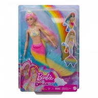 Lalki dla dziewczynek - Barbie Syrenka Tęczowa Przemiana Lalka Gtf89 - miniaturka - grafika 1