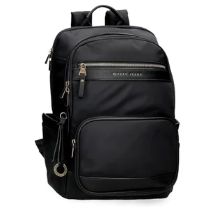 Pepe Jeans Morgan Joumma Bags damskie plecaki na co dzień torby podróżne, beżowo-czarne sztuczne futro damskie, Czarny (Black), Talla única, plecak na komputer - Plecaki - miniaturka - grafika 1