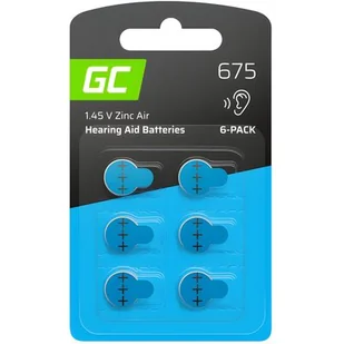Baterie 675 P675 PR44 ZL1 GREEN CELL ZincAir (6 szt.) - Baterie i akcesoria - miniaturka - grafika 1