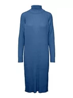 Sukienki - YAS Damska sukienka z dzianiny YASMAVI, federal blue, S - miniaturka - grafika 1