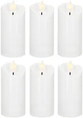Ozdoby bożonarodzeniowe - Świece elektryczne LED 6 szt. wkłady do znicza 10 cm świeczki na baterie UNIWERSALNY - miniaturka - grafika 1