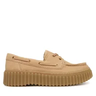 Półbuty damskie - Półbuty Clarks Torhill Boat 26186301 Beżowy - miniaturka - grafika 1
