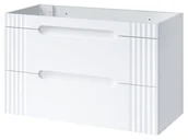 Szafki łazienkowe - Biała Szafka pod umywalkę 100 cm WISZĄCA FIJI - miniaturka - grafika 1