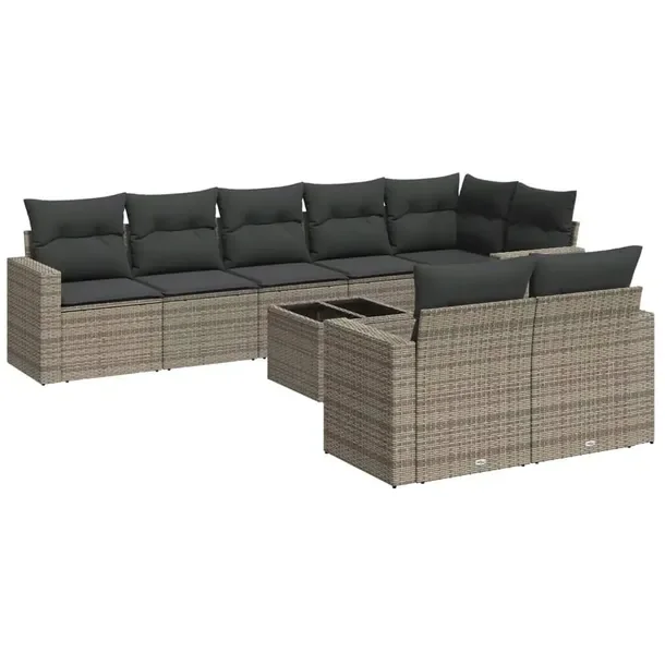 Zestaw Mebli Ogrodowych Komplet Wypoczynkowy Na Taras Balkon Ogród Szary