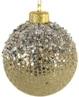 Bombki - Bombki plastikowe 8 cm złote zestaw 4 szt. świąteczne - miniaturka - grafika 1