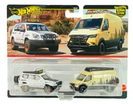 Samochody i pojazdy dla dzieci - HOT WHEELS PREMIUM MERCEDES-BENZ SPRINTER + '05 TOYOTA LAND CRUISER HRR76 - miniaturka - grafika 1