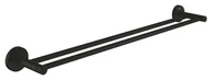 Wieszaki łazienkowe - Grohe QuickFix Start - Podwójny wieszak na ręczniki, czarny mat 412032430 - miniaturka - grafika 1