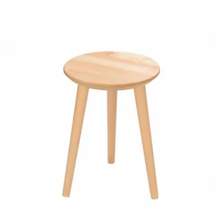 Taboret drewniany okrągły z drewna bukowego - Taborety i hokery - miniaturka - grafika 1
