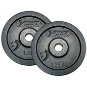 Obciążenia - Best Sporting OBCIĄŻENIE ŻELIWNE CZARNE 2X1,25 KG BEST SPORTING FI 30MM 614010 - miniaturka - grafika 1