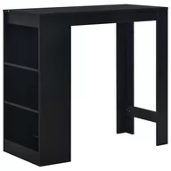 Ławy i stoliki kawowe - vidaXL Stolik barowy z półkami, czarny, 110 x 50 x 103 cm - miniaturka - grafika 1
