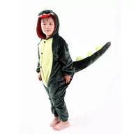 Stroje karnawałowe - Piżama Onesie, Kigurumi - Zielony Dinozaur 95-105cm - miniaturka - grafika 1