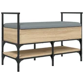 Szafki na buty - vidaXL Ławka na buty dąb sonoma 85,5x42x57,5 cm Materiał drewnopochodny - miniaturka - grafika 1