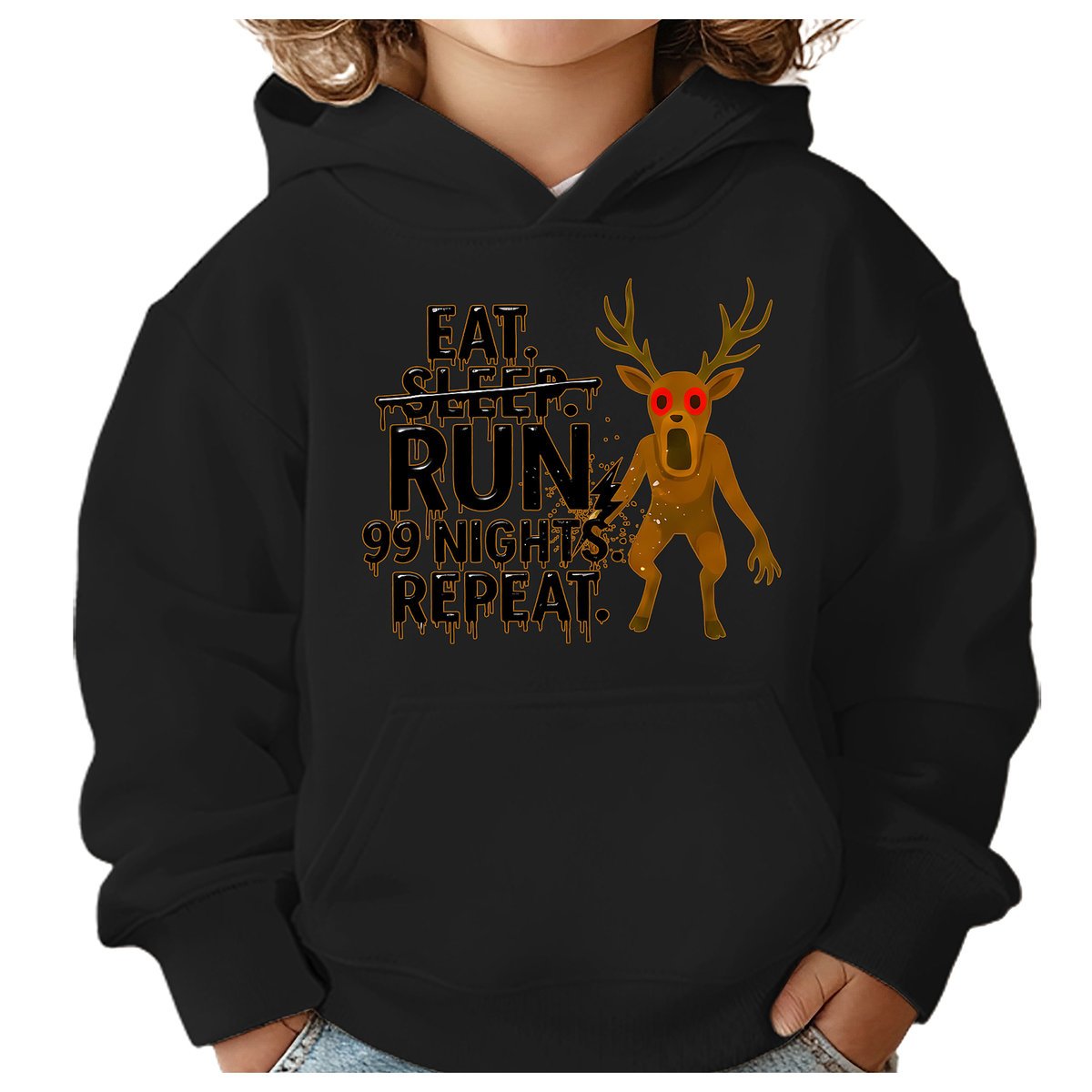 BLUZA DZIECIĘCA Z KAPTUREM 99 NOCY W LESIE ROBLOX 104 PREZENT