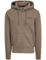 Bluzy męskie - Bluza PIT BULL SAMPSON brązowa (taupe) rozpinana kaptur-M - miniaturka - grafika 1
