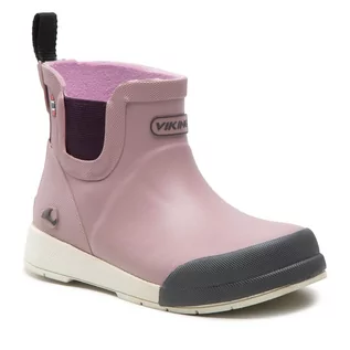 Buty dla dziewczynek - Kalosze Viking - River Chelsea 1-60260-94 Dusty Pink - grafika 1