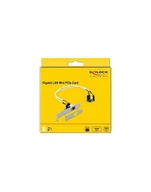 Akcesoria do komputerów stacjonarnych - Delock Mini PCIe I O PCIe half size 1 x Gigabit LAN Low Profile LAN Adapter - miniaturka - grafika 1