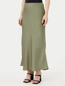 Spódnice - Vila Spódnica midi Elliette 14084182 Zielony Regular Fit - miniaturka - grafika 1