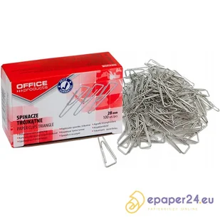 Spinacze trójkštne OFFICE PRODUCTS, 28mm, 100szt., ePaper24.eu - Spinacze i klipsy do papieru Spinacze trójkštne OFFICE PRODUCTS, 28mm, 100szt., ePaper24.eu - Spinacze i klipsy do papieru - miniaturka - grafika 1