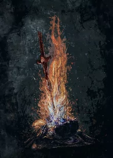 Plakat, Dark Souls - Bonfire, 30x40 cm - Plakaty - miniaturka - grafika 1