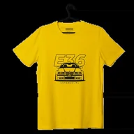Odzież do sportów motorowych - T-shirt koszulka przód BMW E36 żółta-XXL - miniaturka - grafika 1