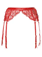 Majtki damskie - Bluebella - Damski pas do pończoch  Valentina, czerwony - miniaturka - grafika 1