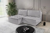 Narożniki - Sofa w kształcie L mini BOHOO narożnik tkanina Raven ciemnobeżowy lewy - miniaturka - grafika 1