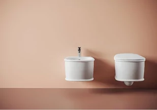 ArtCeram Atelier Zestaw Toaleta WC 52x37 cm bez kołnierza biała + deska wolnoopadająca ATV0010100 +AZA0010171 - Miski WC - miniaturka - grafika 1
