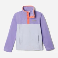 Bluzy dla dziewczynek - Bluza dla dziewczynki nierozpinana bez kaptura Columbia Steens Mtn II 1/4 Snap Fleece Pull-Over 2087881581 119 cm (XS) Fioletowa (195981090406) - miniaturka - grafika 1