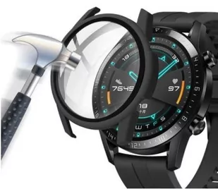Etui + Szkło 2W1 Do Huawei Watch Gt 2 46Mm Czarne - Akcesoria do smartwatchy - miniaturka - grafika 1