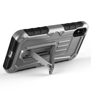 Zizo Heavy Duty Armor Case Pancerne etui iPhone X z podstawką + uchwyt do paska (Gray/Black) - Etui i futerały do telefonów - miniaturka - grafika 4