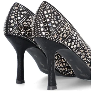 Szpilki z kryształkami - MENBUR 24682 CZARNE - Czółenka - miniaturka - grafika 10