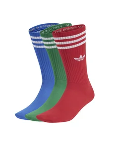 adidas Zestaw 3 par wysokich skarpet unisex High Crew JJ1985 Kolorowy - Skarpetki damskie - miniaturka - grafika 1