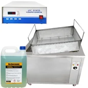 Myjki ultradźwiękowe - Myjka wanna ultradźwiękowa Heckermann KS-300AL 99l generator 1500W + Płyn 5L - miniaturka - grafika 1