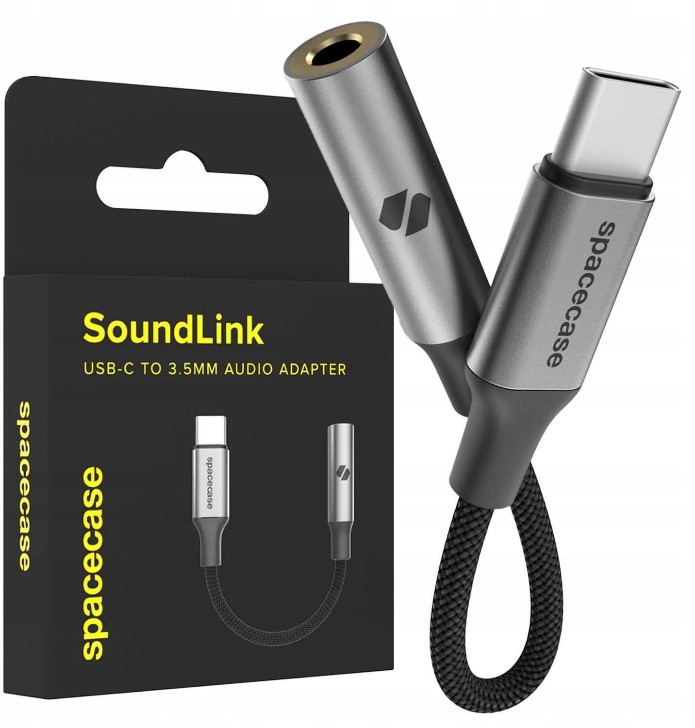 spacecase Przejściówka Audio USB-C Typ C do Mini Jack 3.5mm SPACECASE Kabel Adapter AUX
