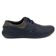 Sztyblety męskie - Olivier Buty Męskie Skórzane Casual Model 308GT niebieskie - miniaturka - grafika 1