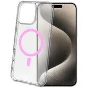 Etui i futerały do telefonów - Etui CELLY Gelskinmag do Apple iPhone 16 Pro Przezroczysto-różowy - miniaturka - grafika 1