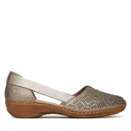 Półbuty damskie - Półbuty Rieker 41351-90 Beżowy - miniaturka - grafika 1