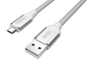 Adaptery i przejściówki - Unitek Premium przewód USB-microUSB Nylon Silver - miniaturka - grafika 1