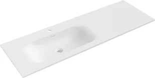 Mexen Vela umywalka wpuszczana w blat lewa 141 x 46,5 cm, biała mat - 25231401L - Umywalki - miniaturka - grafika 1