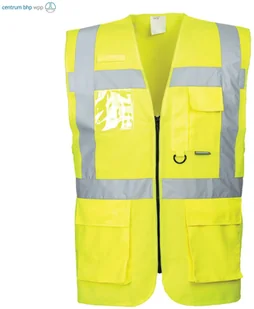 PORTWEST S476 KAMIZELKA OSTRZEGAWCZA EXECUTIVE BERLIN; ŻÓŁTY - Odzież robocza - miniaturka - grafika 1