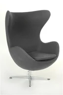 Fotele - D2 Jajo Fotel inspirowany Egg kaszmir 78x66x106 cm, jasnoszary 22291 - odbiór osobisty: Kraków, Warszawa, 29-Innych-Miast - miniaturka - grafika 1